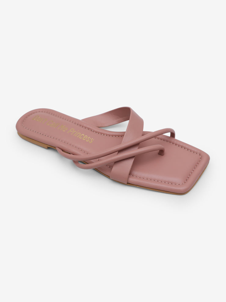 Buy Women Peach Stone Work Flat Sandals online  Looksgudin