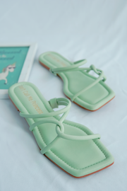 Catherine Mint Green Strappy Flats