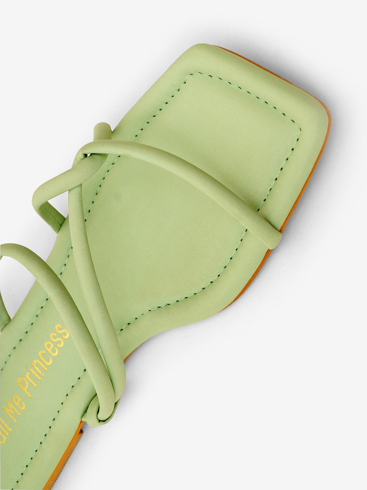Catherine Mint Green Strappy Flats